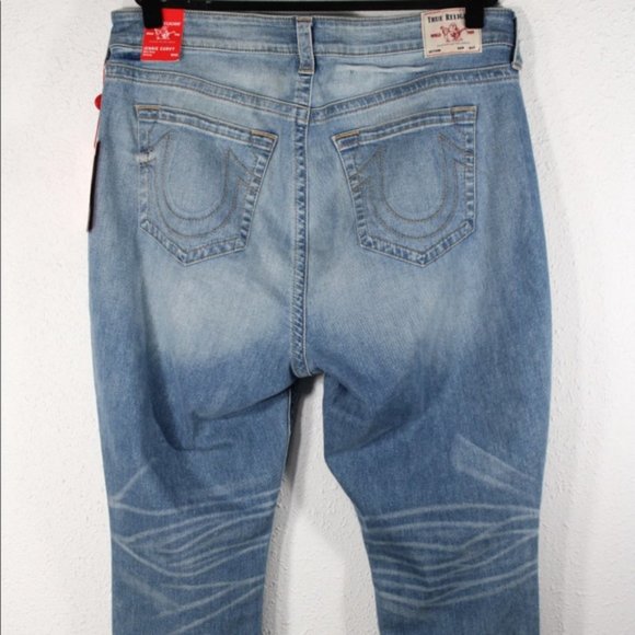 True Religion Jennie Curvy Ankle Raw Hem Jeans 40 - Picture 14 of 14